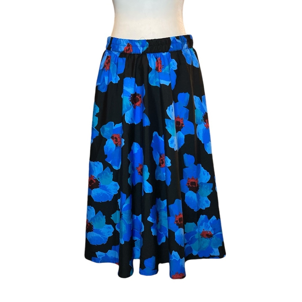 Blue floral skirt